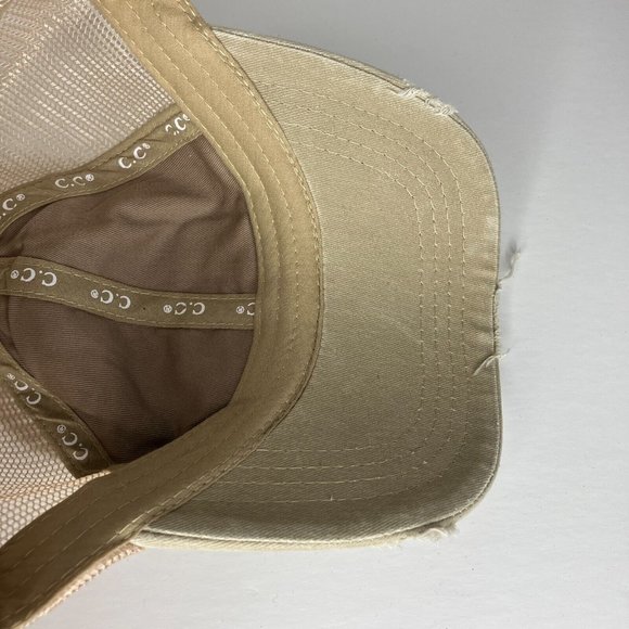 C.C. Pony Caps Women's Ponytail Hat Sunflower Patch Distresssed Style New - Picture 9 of 10